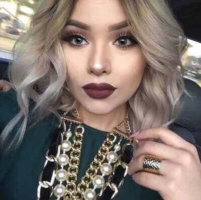 ಌ ～  ⒼⒾⓁⓁⒾⒶⓃ ～ಌ Dark Lip Makeup, Dark Lip, Dark Lipstick, Beauty Make-up, Winter Makeup, Perfect Eyebrows, Fall Makeup, Flawless Makeup, Gorgeous Makeup