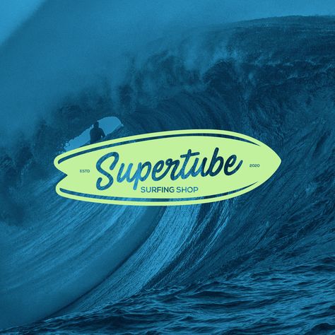 Supertube Surfing Shop logo design #surf #wave #tube #surfboard #logo #brand #branding #shop #surfingshop #store #surfshop #sea #ocean #deepblue #brandidentity Surf Board Logo, Surf Logo Design, Surf Branding, Surf Shop Logos, Film Company Logo, Surf Logos, Surfboard Brands, Logo Surf, Whiskey Logo