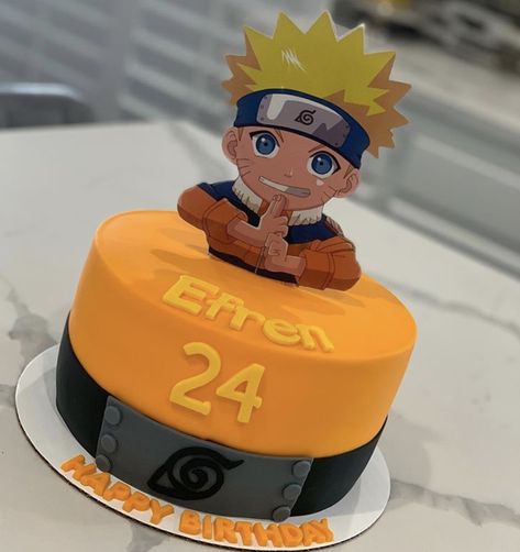 Anime Cake Naruto, Anime Cakes Birthday Naruto, Easy Naruto Cake, Naruto Bday Cake, Naruto Birthday Cake Ideas, Naruto Cupcakes Ideas, Naruto Theme Cake, Naruto Cake Ideas Birthdays, Naruto Cake Design