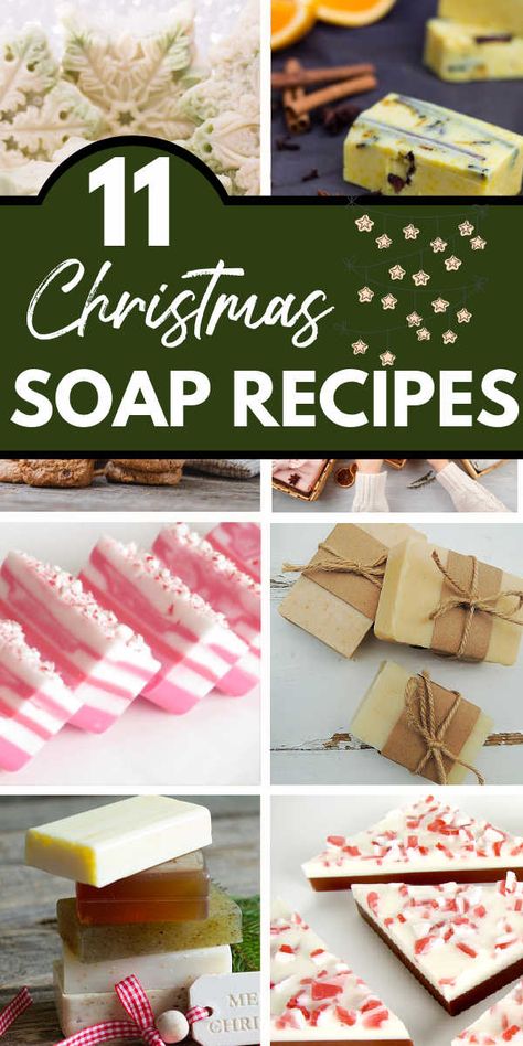 Cold Process Holiday Soap Recipes, Peppermint Mocha Soap Recipe, Soap Making Christmas, Gingerbread Soap Melt And Pour, Christmas Cold Press Soap, Diy Christmas Soap Bars, Winter Melt And Pour Soap Recipes, Peppermint Cold Process Soap, Christmas Cold Process Soap Recipes