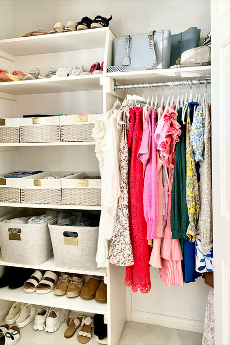 Teaching teens to get organized can be challenging! We recomment a good system where everything has a home. Here are a few of our favorite closet organizing products to maximize your space! Teen Girl Organization Bedroom, Organize Small Walk In Closet, Teen Girl Closet, Girl Closet Organization, Closet Organization Ideas Aesthetic, Kids Closet Organization Ideas, Teen Closet Organization, Dorm Closet Organization, Teen Closet