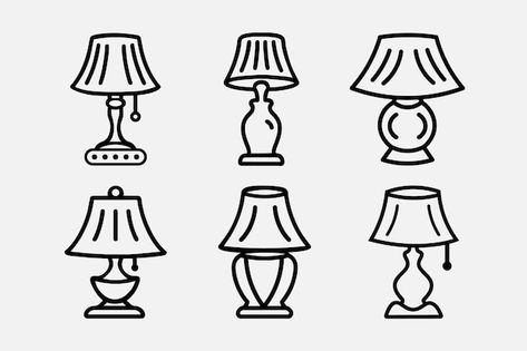 Table lamp vector illustration | Premium Vector #Freepik #vector #home #interior #modern #lamp Table Vector, Simple Lamp, Premium Design, Drawing Base, Graphic Resources, Vector Illustration, Table Lamp, Drawings, Design