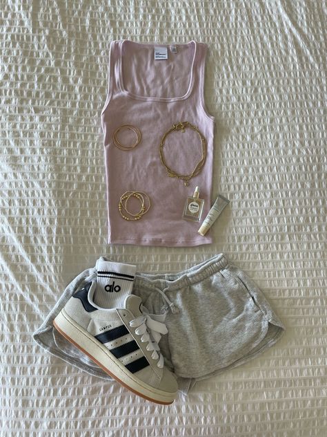 HOMESTRETCH™ SQUARENECK TANK curated on LTK Adidas Spezials, Campus 00, Occasion Outfit, Outfit Plan, Casual Preppy Outfits, Trendy Outfits For Teens, Outfit Inspo Casual, Vanilla Girl, Cute Preppy Outfits