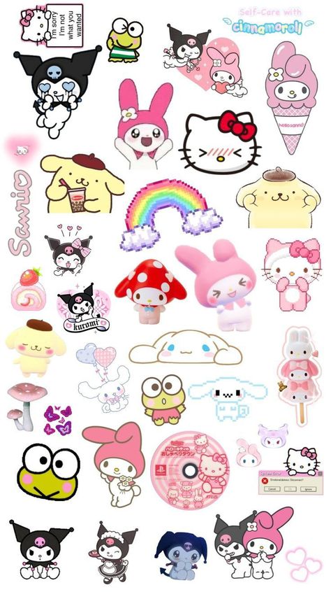 Sanrio Stickers, Hello Kitty Stickers, Hello Kitty Imagenes, Anime Wall Prints !!, Stickers Cool, Walpaper Hello Kitty, Buy Stickers, Cute Laptop Stickers, Stickers Kawaii