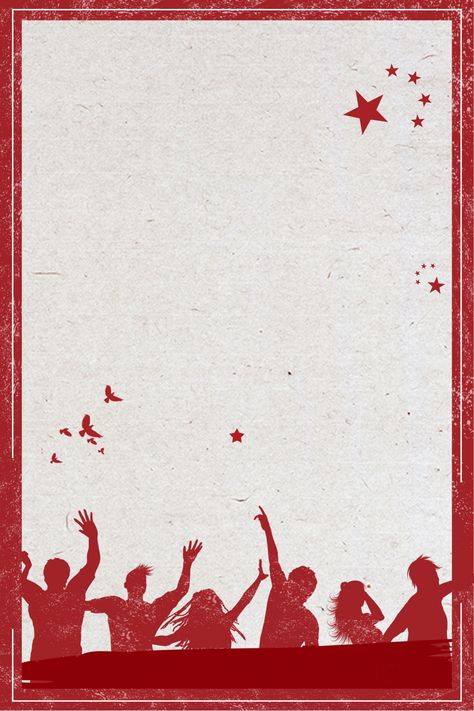 Simple Red Revolution Youth Festival Background Festival Poster Background, Simple Cartoon Characters, Revolution Poster, Colored Characters, Creative Planter, Day Wallpaper, Youth Day, Festival Background, Iphone Instagram