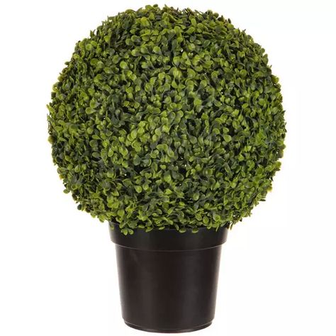 Boxwood Round Topiary | Hobby Lobby | 1234889 Faux Outdoor Plants Front Doors, Faux Plants For Front Porch, Bushes In Front Of House, Small Porch Decor, Faux Outdoor Plants, Preserved Boxwood Topiary, Front Porch Flower Pots, Spiral Topiary, Outdoor Topiary