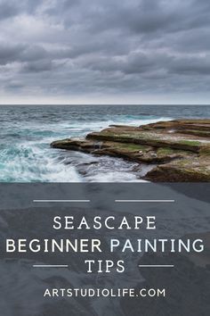 How To Paint Seascapes In Acrylics, How To Paint A Seascape, How To Paint Seascapes, Watercolor Seascapes Tutorial, Acrylic Painting Seascape, Seascape Paintings Beach Scenes, Ocean Painting Tutorial, How To Oil Paint, Seascape Paintings Acrylic