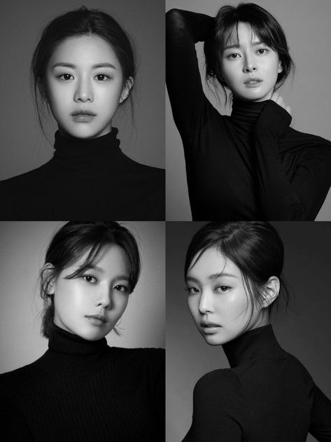 Elegant Concept Photoshoot, Korean B&w Photoshoot, Attractive Photoshoot Ideas, Photoshoot With Curtains, Korean Portrait Photoshoot, Female Model Shoot Poses, Professional Model Photoshoot Poses, Korean Black And White Photoshoot, Black And White Shoot Photoshoot