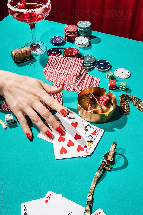 Casino Jackpot, 1970s Jewelry, Female Hands, Diwali Party, Poker Night, Salon Art, Jewelry Photoshoot, Still Life Photos, Card Tattoo