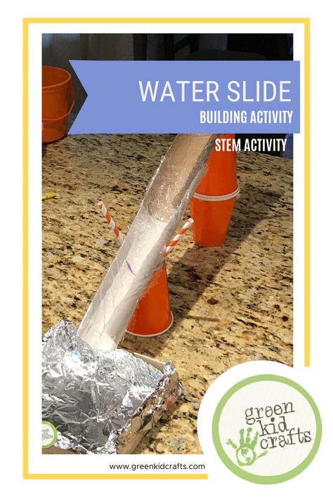 Build a homemade water slide to maximize outdoor water play. Learn how to make a water slide with household items to delight and amaze children. Homemade Water Slide, Outdoor Water Play, Stem Camp, Water Experiments, Kids Building, Building A Swimming Pool, Steam Ideas, Experiments Kids, Science Camp