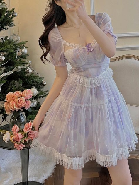 Vendor: KawaiiMoriStore Type: Price: 69.99 Pastel Bubble Princess Dress MK17454 Material: polyester Size:  S M L  Size Chart : Size/cm Bust Waist  Length S 82 66 79 M 86 740 80 L 90 74 81 Cute Pastel Dresses Aesthetic, Pastel Dresses, Pastel Outfits, Era Victoria, Kawaii Store, Style Kawaii, Pastel Outfit, Mode Inspo, Kawaii Clothes