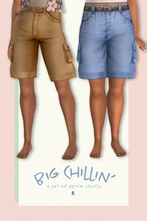 Sims 4 Cc Baggy Jorts, Sims Pants, Math Clothes, Ts4 Mod, Cargo Denim Shorts, Sims Finds, Sims 4 Men Clothing, Sims 4 Male Clothes, Clothes Cc