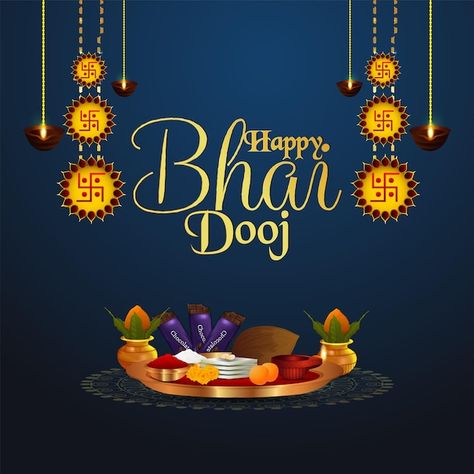 Happy Bhaiya Dooj, Diwali Family, Happy Bhai Dooj Images, Bhai Dooj Images, Bhai Dooj Wishes, Animal Pictures For Kids, Happy Bhai Dooj, Puja Thali, Knot Embroidery