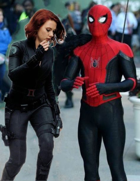 Black Widow And Spiderman, Marvel Comics Wallpaper, Romanoff, Natasha Romanoff, Man In Love, Peter Parker, Black Widow, Marvel Spiderman, Street Fighter