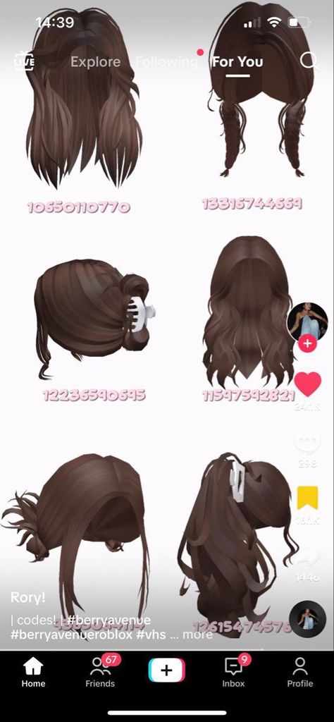 Not mine Brown Hair Roblox Id, Brown Hair Id, Cute Blonde Hair, Ed Wallpaper, Brown Hair Roblox, Pelo Cafe, Pic Code, Bloxburg Decals Codes Wallpaper, Iphone Wallpaper Cat