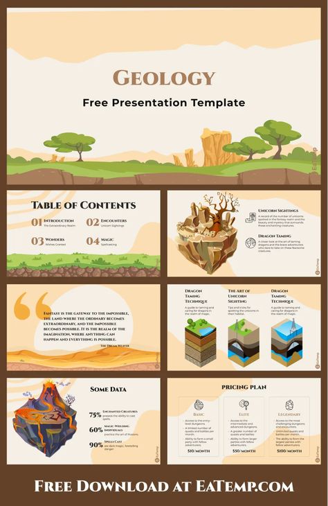 This modern and creative geology PowerPoint template is perfect for your next presentation. With its stylish design and easy-to-use features, you can create a stunning presentation that will engage your audience.

Download now and start wowing your Presentation Design Canva, Fossils Activities, Science Powerpoint, Best Presentation Templates, Ppt Themes, Free Powerpoint Presentations, Free Ppt Template, Design Slide, Presentation Slides Design