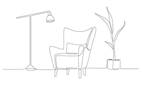 Vector one continuous line drawing of ar... | Premium Vector #Freepik #vector #furniture-sketch #room-sketch #armchair #couch One Continuous Line Drawing, Furniture For Living Room, Living Room Wall Decor Ideas, Room Wall Decor Ideas, Continuous Line Drawing, Wall Decor Ideas, Stylish Living Room, Living Room Wall Decor, Continuous Line