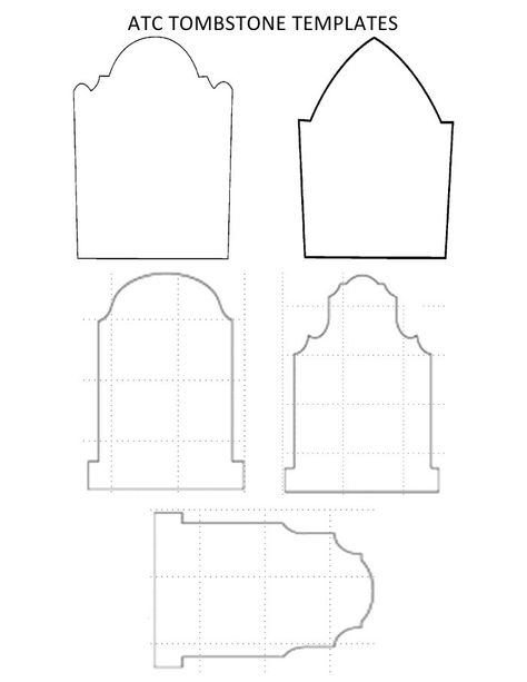 Tombstone ATCs from Artfully Musing Tombstone Template, Diy Tombstones Halloween, Sketchbook Planner, Halloween Tombstones Diy, Halloween Headstone, Tombstone Diy, Halloween Gravestones, Halloween Forum, Halloween Props Diy