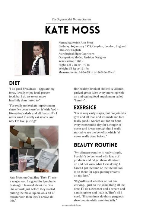 Beauty Secrets by Kate Moss Kate Moss Workout Routine, Kate Moss Diet Plan, Kate Moss Weight, Nothing Tastes As Good As Skinnytaste Quote Kate Moss, Supermodel Beauty Tips, Kate Moss Makeup, Supermodel Beauty Secrets, Model Secrets, Supermodel Diet