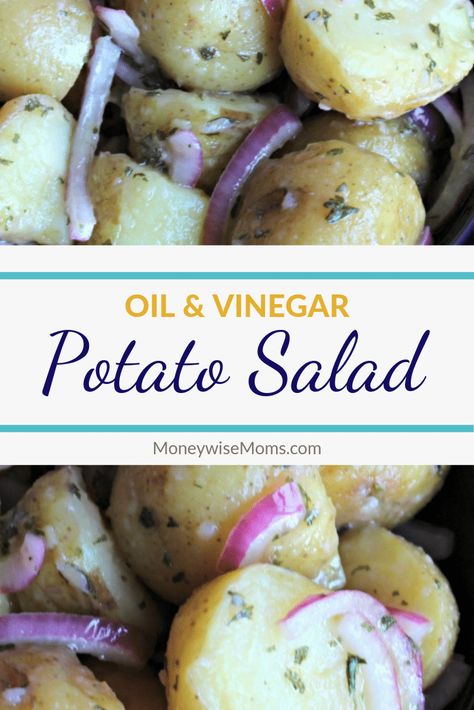 This easy side dish recipe is great for parties, events, or weeknight dinners! You can make my oil and vinegar potato salad ahead of time or serve it up cold. Potato salad recipes go great with everything so you can make this recipe year round! Simple Potato Salad, Vinegar Potato Salad, Red Potato Salad Recipe, Boil Potatoes, Potatoe Salad, Warm Potato Salads, Red Potato Salad, Canned Potatoes, Potatoes Recipes