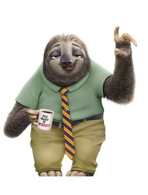 Disney Characters Zootopia, Flash Zootopia, Flash The Sloth, Zootopia Costume, Zootopia Sloth, Zootopia 2016, Zootopia Characters, Sloth Art, Disney Zootopia