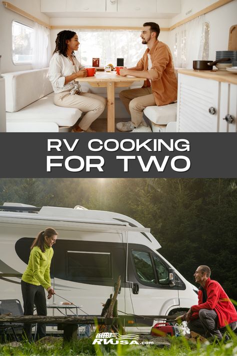 Going on a couples camping trip? Figuring out how to cook for two in your RV may be a challenge, but we're here to help. These are our best tips on RV cooking for two. Two Person Meals, Rv Packing List, Camp Stove Cooking, Rv Cooking, Couples Camping, Glamper Camper, Camping Cooking, Large Tub, Family Meal Planning