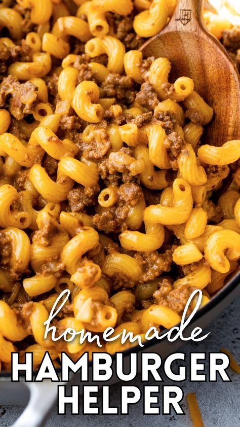 Hamburger Helper Recipe, Hamburger Helper Recipes, Vegan Paleo Recipes, Beef Noodles, Homemade Hamburger, Lunch Appetizers, Cozy Dinner, Homemade Hamburgers, Hamburger Helper