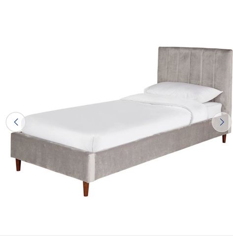 Argos pandora grey velvet bed Single Velvet Bed, Headboard Single Bed, Grey Single Bed, Grey Bed Frames, Grey Velvet Bed, Big Headboard, Light Gray Bedroom, Velvet Bed Frame, Beds Uk