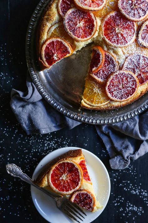 Blood Orange Dessert Recipes, Orange Ricotta Cake, Blood Orange Dessert, Orange Recipes Dessert, Orange Ricotta, Blood Orange Recipes, Citrus Cake, Figgy Pudding, Baking Journal