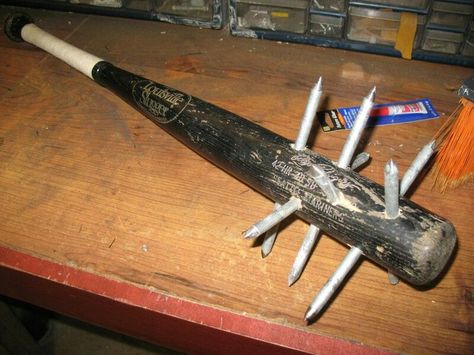 Bat With Spikes, Spiked Bat, Zombie Apocalypse Survival Gear, Nail Bat, Apocalypse Costume, Prepping Supplies, When Is Fathers Day, Angels Blood, Bat Nails