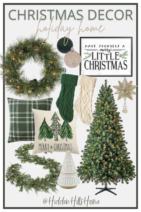 Christmas holiday home decor finds Green And Ivory Christmas Decor, Green Couch Christmas Decor, Ivory Christmas Decor, Sage Green And Gold Christmas Decor, Green Farmhouse Christmas Decor, Neutral Green Christmas Decor, White Gold And Green Christmas Decor, Green Gold And White Christmas Decor, Shades Of Green Christmas Decor