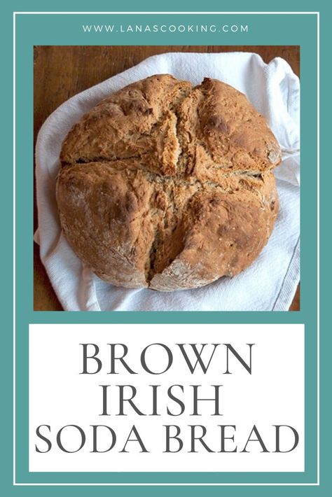 Irish Brown Soda Bread, St Patrick's Day Menu, Brown Soda Bread, Irish Brown Bread, Brown Bread Recipe, Irish Bread, Irish Recipes Traditional, Irish Dishes, Irish Soda Bread Recipe