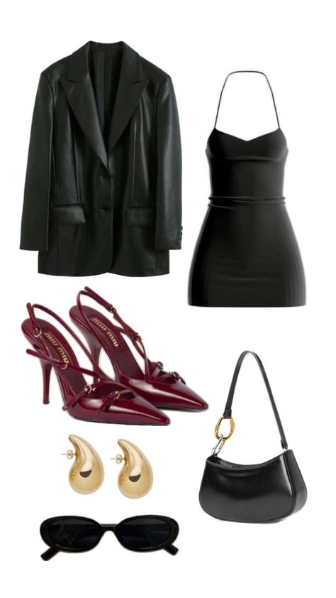 Valentine’s Day inspo outfit! Club Outfits Classy, Outfit Idea Y2k, Bar Night Outfit, Outfit Template, Club Outfit Night, Puffer Outfit, Main Character Energy, Looks Pinterest, Jazz Club