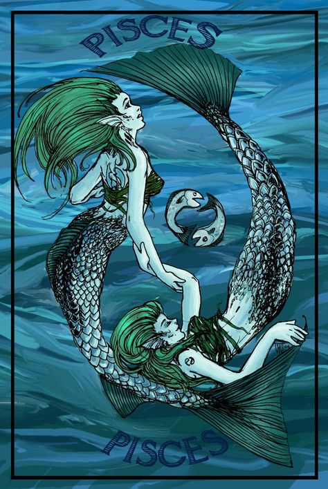 mermaid pisces | visit deviantart com Mermaid Pisces Tattoo, Tattoos Pisces, Stormy Water, Pisces Constellation Tattoo, Pisces Star Sign, Pisces Constellation, Pisces Girl, Pisces And Aquarius, Water Tattoo