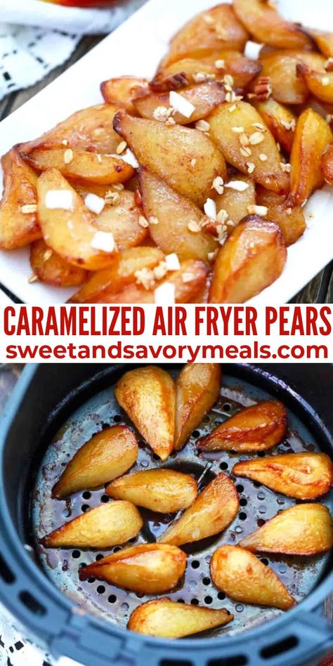 Canned Pears, Pear Dessert, Baked Pears, Roasted Pear, Savory Meals, Brown Spots Removal, Pear Recipes, 140 Pounds, Air Fryer Recipes Easy