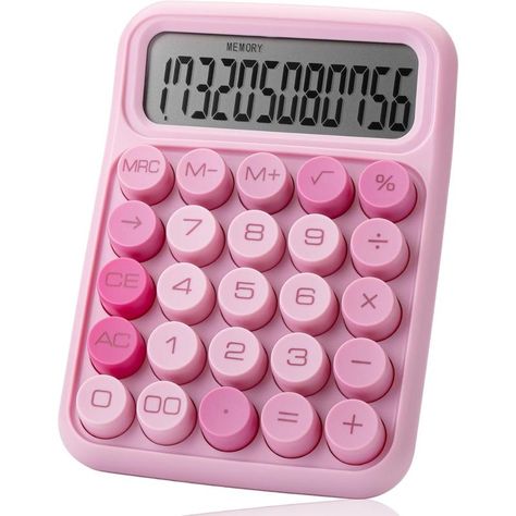 Mechanical Switch Calculator, 12 Digits, Large LCD Display, Pink Calculator Big Buttons, Mechanical Calculator, Calculators Desktop Calculator, Cute Calculator, Aesthetic Calculator Pink Preppy Calculator, Pink Calculator Aesthetic, Calculator Aesthetic, Aesthetic Calculator, Pink Calculator, Cute Calculator, Middle School Supplies, Scientific Calculators, Mechanical Calculator