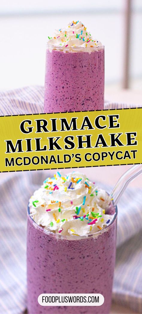 Grimace Milkshake Recipe, Copycat Grimace Shake Recipe, Diy Grimace Milkshake, Grimace Birthday Shake Recipe, Fun Milkshake Ideas, Grimace Shake Starbucks, Grimace Shake Recipe, Grimace Milkshake, Mcdonald’s Grimace Shake Recipe