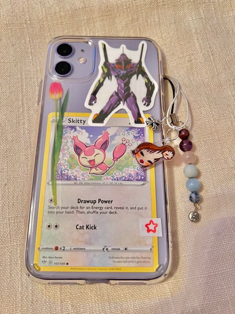 Case Transparente, Pokemon Phone Case, Clear Phone Case Design, Kartu Pokemon, Creative Iphone Case, Trendy Cases, Diy Case, Cellphone Case, Iphone Case Stickers