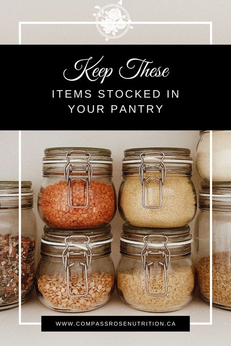 When it comes to healthy eating, having a stocked pantry is essential to keeping you on track. It will keep you motivated to eat healthily, save you many last-minute grocery runs, and will ensure that you always have the staples for a healthy meal readily available. Stocked Pantry, How To Make Pesto, European Cuisine, Mediterranean Dishes, Pantry Items, Wellness Blog, Compass Rose, Healthy Lifestyle Tips, How To Can Tomatoes