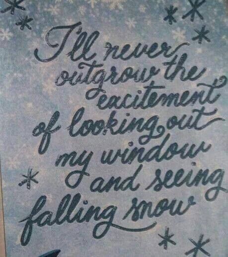 I'll never outgrow the excitement of looking out my window and seeing falling snow winter snow christmas christmas quote winter quote snow quote What I Like About You, I Love Snow, What A Wonderful World, I Love Winter, Whatsapp Wallpaper, Winter Love, Winter Beauty, Winter Wonder, Jack Frost