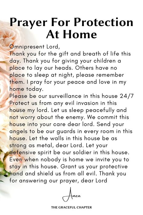 Prayer for Protection at home Prays For Protection, Prayers For Cleansing Your Home, Anointing Prayer For Home, Prayer Of Protection For Family, Prayer To Bless My Home, Prayer For House Protection, Prayers For Home Protection, Prayers For Blessing A Home, Spiritual Prayers For Protection