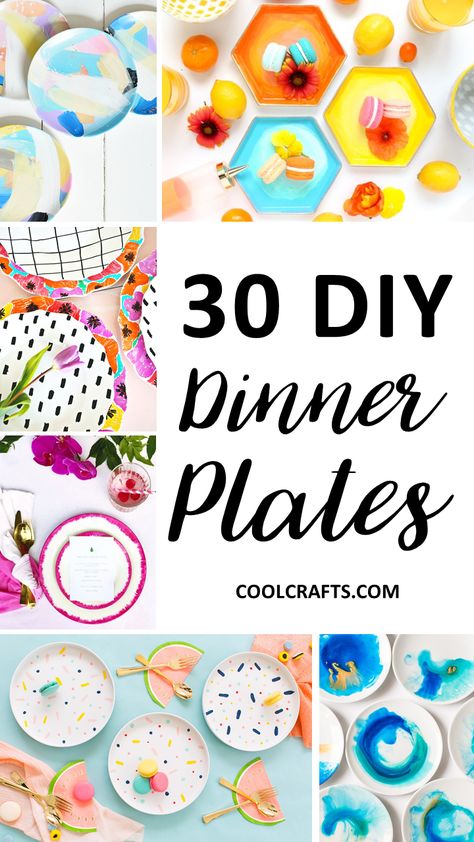 30 Ways to Jazz Up Your Dinner Plate DIY Style. | Ideahacks.com Painted Plates Ideas, Painting Pottery Plates, Coolest Crafts, Sharpie Plates, Celebration Plate, Diy Dinner, Diy Mixes, Fun Summer Crafts, Painted Ceramic Plates