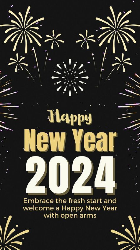 "Embrace the fresh start and welcome a Happy New Year with open arms" Happy New Year 2024 Wallpapers, New Year Wishes Cards, 2025 Wishes, Holiday Wallpapers, Year Wallpaper, Happy New Year Pictures, Lion Quotes, Happy New Year Wallpaper, New Year Wallpaper