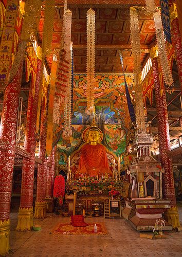 Buddhist Temple, Nam Deng, Laos | Flickr - Photo Sharing! Monastery Aesthetic, Laos Culture, Eastern Culture, Eric Lafforgue, Vientiane, Dream Places, Buddhist Monk, Buddha Image, Tibetan Buddhism