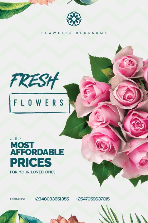 Flower Bouquet Vendor Poster Design Flower Shop Poster Design, Flower Shop Poster, Flowers Business, Flower Business, Flowers Shop, Flower Boutique, Poster Shop, Hand Bouquet, Florist Shop