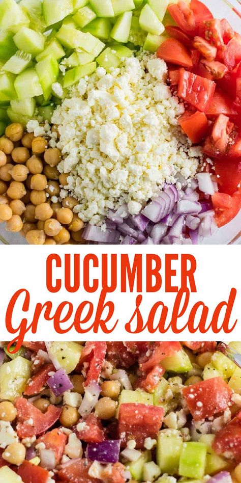 Cholesterol Friendly Recipes, Greek Cucumber, Greek Cucumber Salad, Potluck Salad, Easy Potluck, Cucumber Salad Recipe, Cholesterol Foods, Fresh Summer Salad, Low Cholesterol Diet