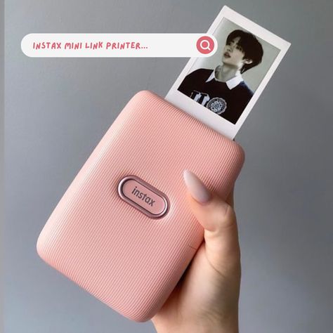 Fujifilm Instax Mini Link Smartphone Color Printer - Dusky Pink Mini Photo Printer, Smartphone Printer, Hadiah Diy, Cute Stationary School Supplies, Cute Camera, Cute Stationary, Girly Accessories, Photo Printer, Mini Photo