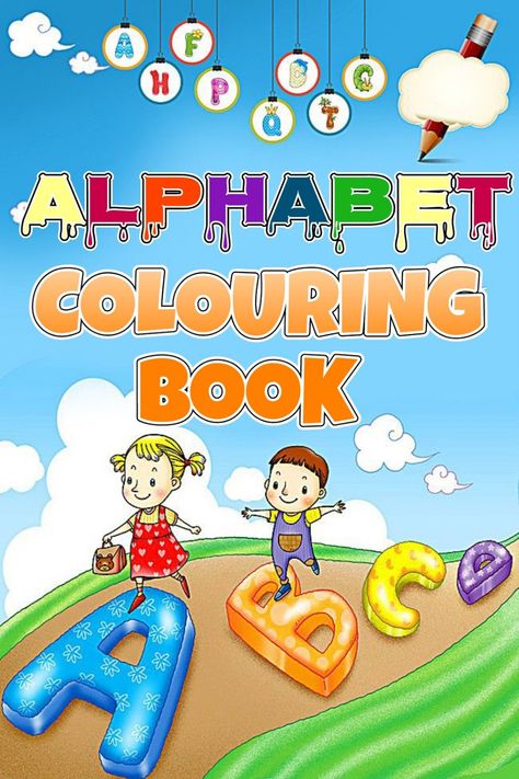 Alphabetical Colouring Book Cover Colouring Book Cover, Free Printable Coloring Book, Coloring Book Cover, Adult Coloring Books Swear Words, Manga Coloring Book, Swear Words, Busy Books, Grayscale Coloring Books, Abc For Kids