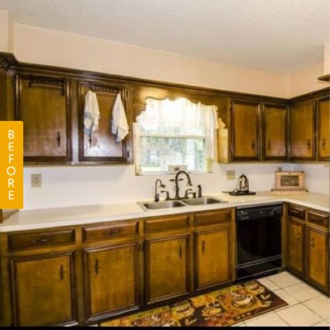 Before & After: A Dark 1960s Kitchen Gets a Bright $185 Facelift | Kitchn Interior Design Country, 1960s Kitchen Remodel, Kitchen Remodel Checklist, Condo Kitchen Remodel, Redo Kitchen Cabinets, 1960s Kitchen, Cheap Kitchen Remodel, Kitchen Facelift, Ikea Kitchen Remodel