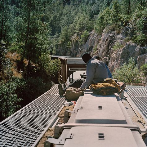 Copper-Canyon-Riders Freight Train Aesthetic, Train Hopping Aesthetic, Freight Hopping, Hobo Aesthetic, Train Hopping, Train Travel Usa, Box Cars, Copper Canyon, American Landscape